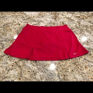Large Red Nike Tennis Skirt with Shorts